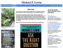 Tablet Screenshot of michaelzlewin.com